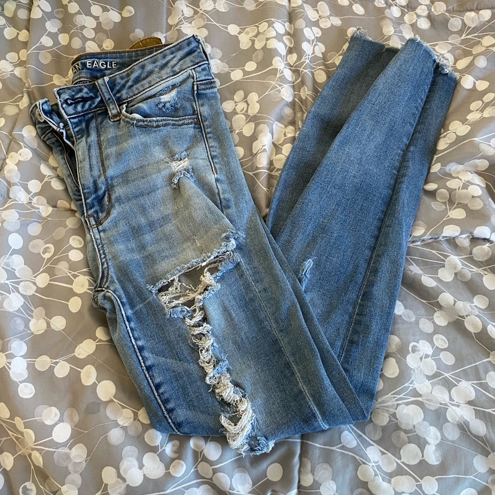 high waisted american eagle jeans